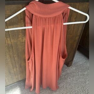Sleeveless Coral Top